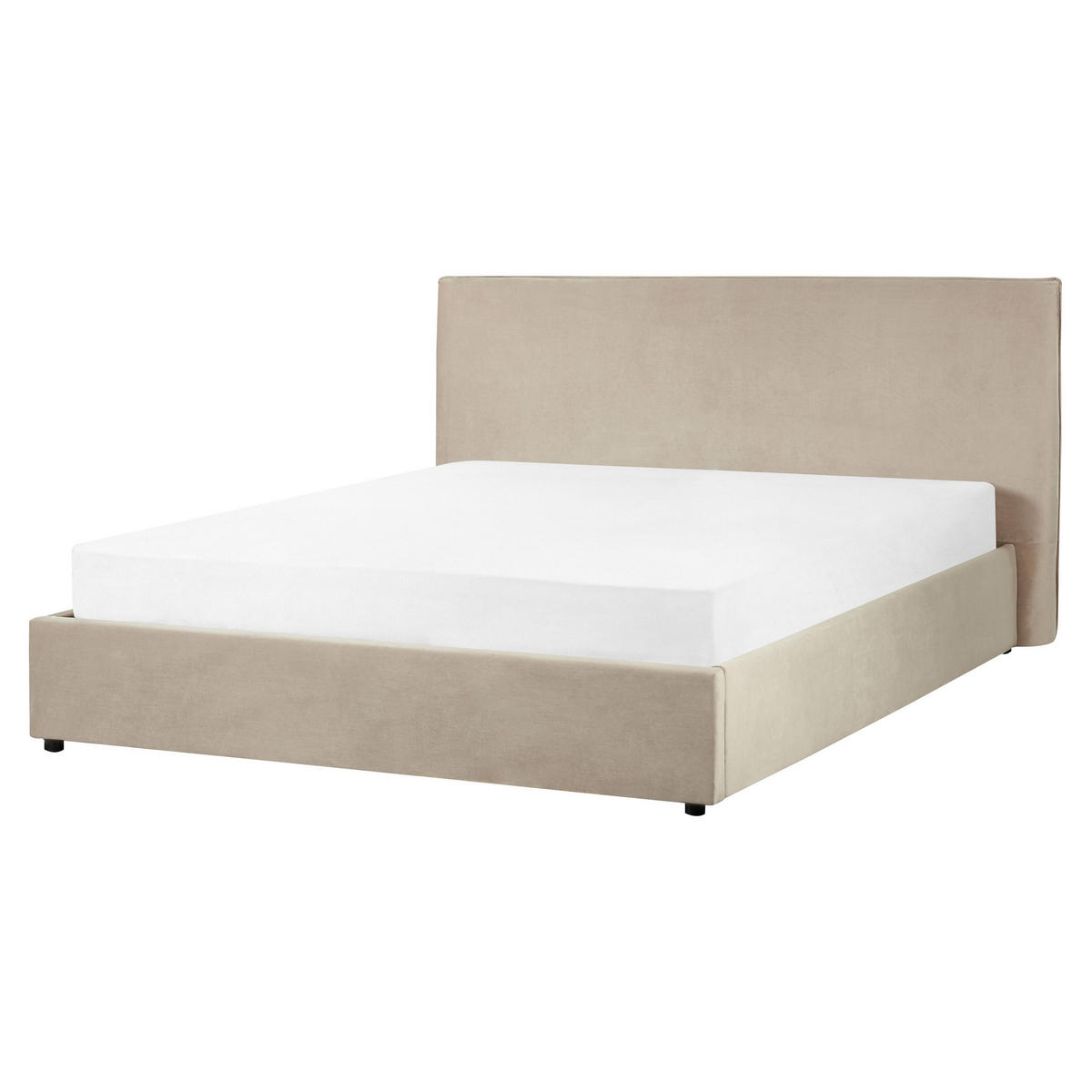 POLSTERBETT 160/200cm Taupe Lavaur - Taupe, Textil (160/200cm) - Beliani