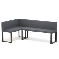 ECKBANK links SANA U Kunstleder glatt, 142/196 cm Grau - Grau, Kunststoff/Textil (142/196cm) - Idohome