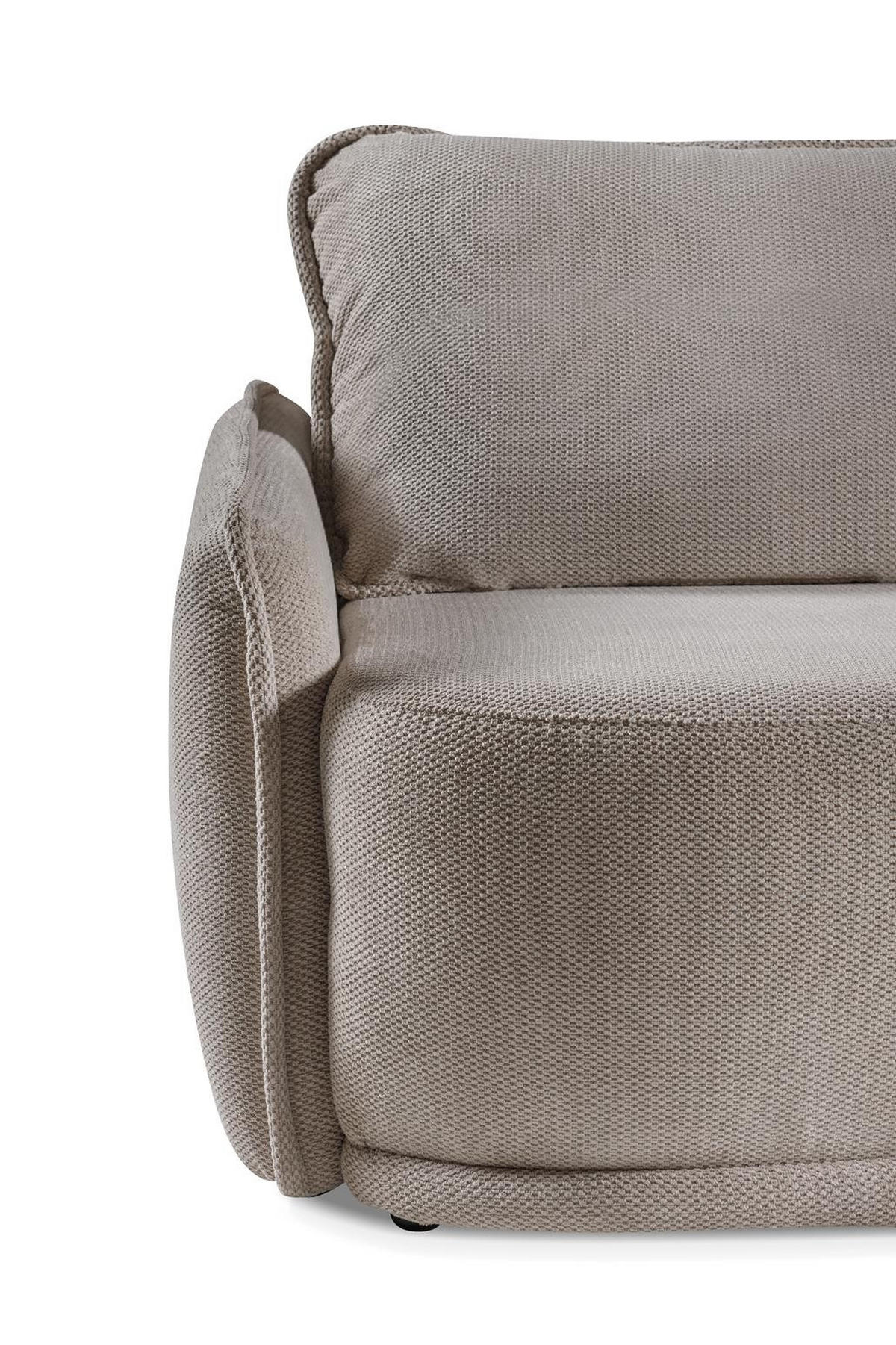 SOFA Perugia Grau, mit Schlaffunktion - Grau, Holzwerkstoff (231/93/106cm) - Bettso