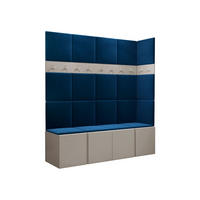 GARDEROBEN-SET Orion II - Kaschmir/Blau, Holzwerkstoff/Kunststoff (168/186/46cm) - MIRJAN24