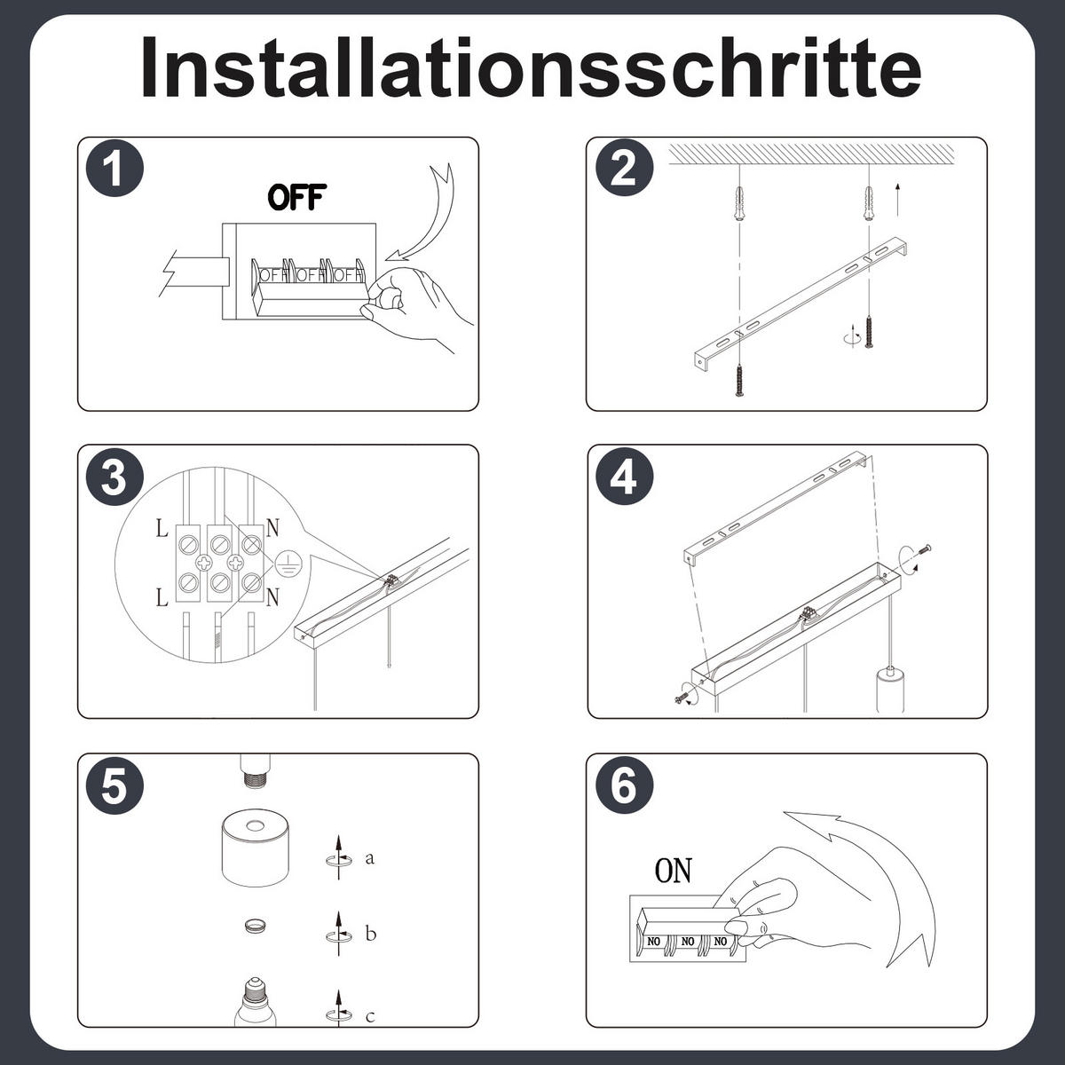 PENDELLEUCHTE Kaelthira 40/12/173.5 cm - Schwarz, Metall (40/12/173.5cm) - ZMH