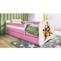 KINDERBETT Basketball 80x160 cm mit Matratze, Schublade, Rausfallschutz & Lattenrost, Rosa - Rosa, Holzwerkstoff (80/160cm) - RAUMHIRSCH FURNITURE