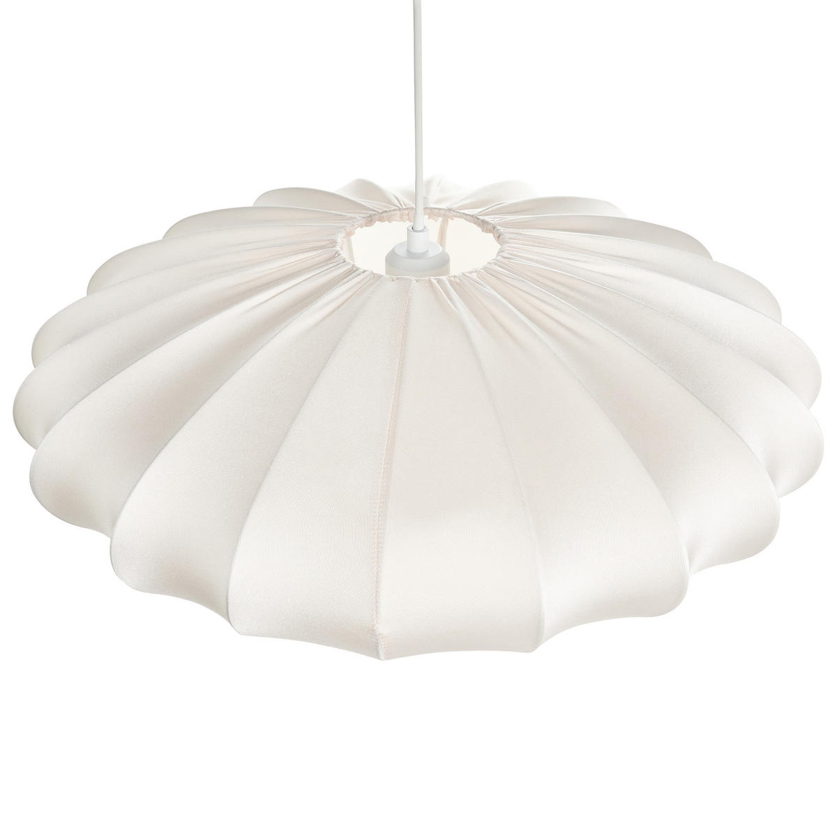 HÄNGELEUCHTE Cremeweiß Guacara - Creme, Textil (55/55/78cm) - Beliani
