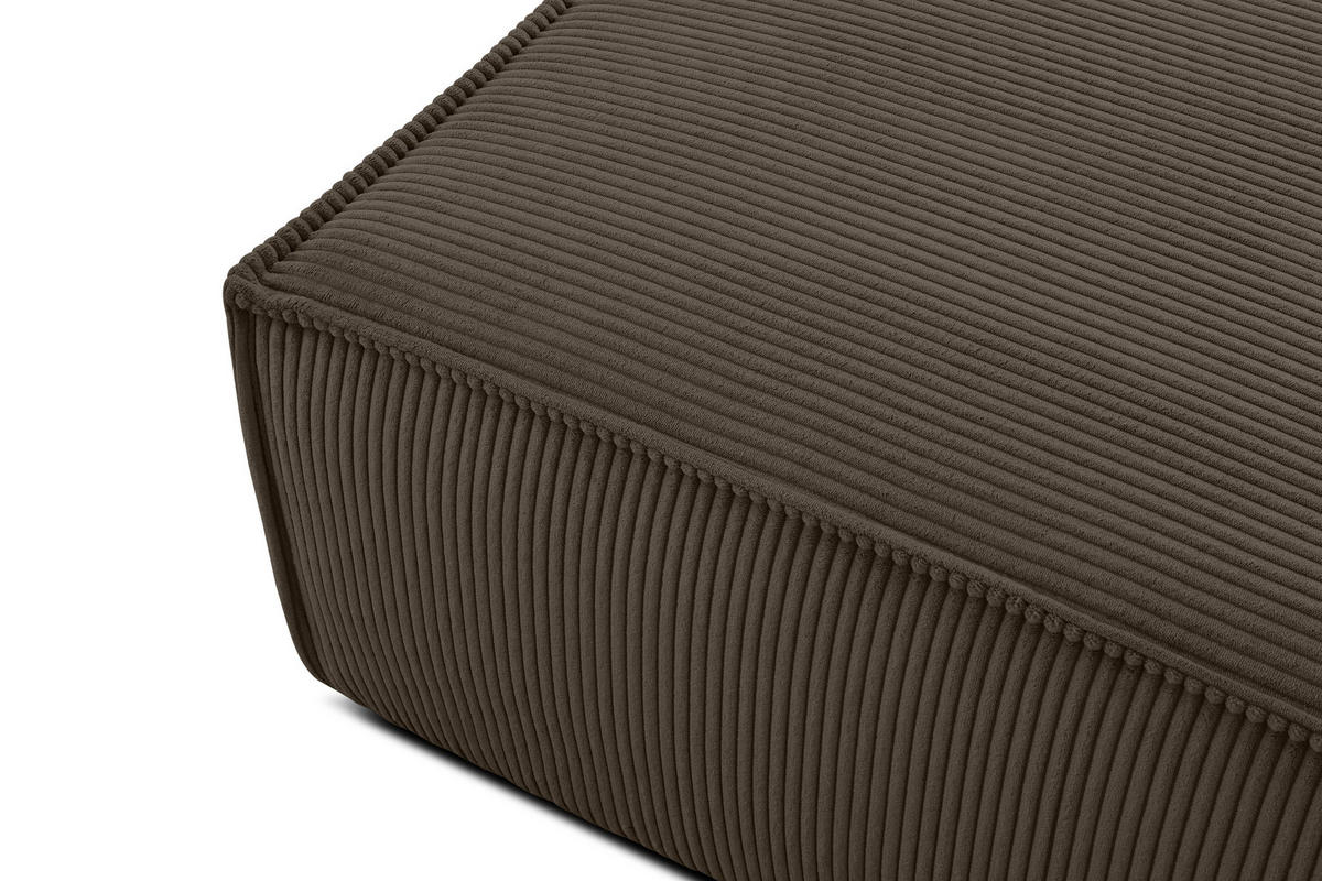 SITZPOUF NAPI gefederte Sitzfläche, braun - Schwarz/Braun, Textil (83/45/83cm) - KONSIMO®