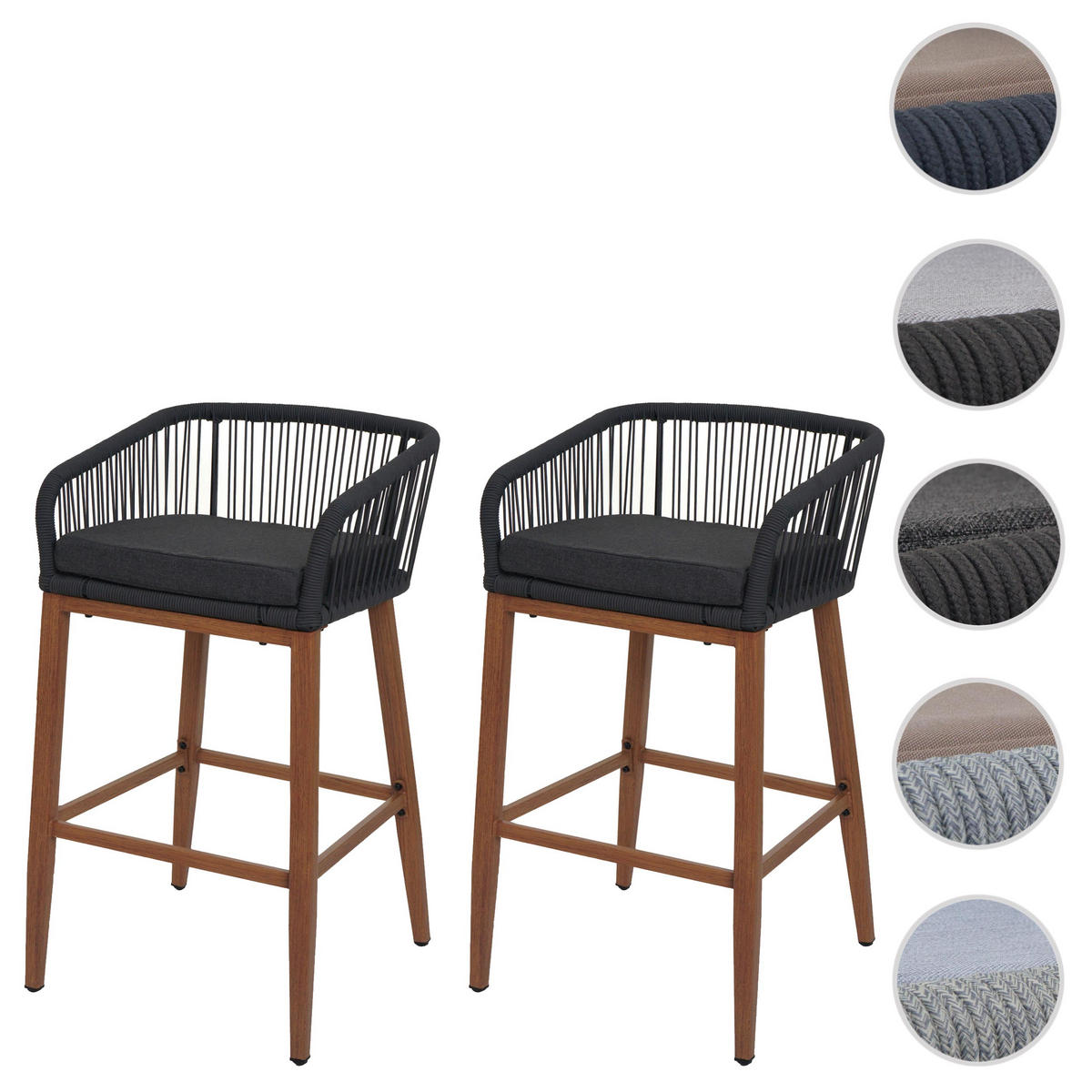 BARSKI STOL Anthracit, temno siva - temno siva/antracit, kovina (51/92/53cm) - MCW