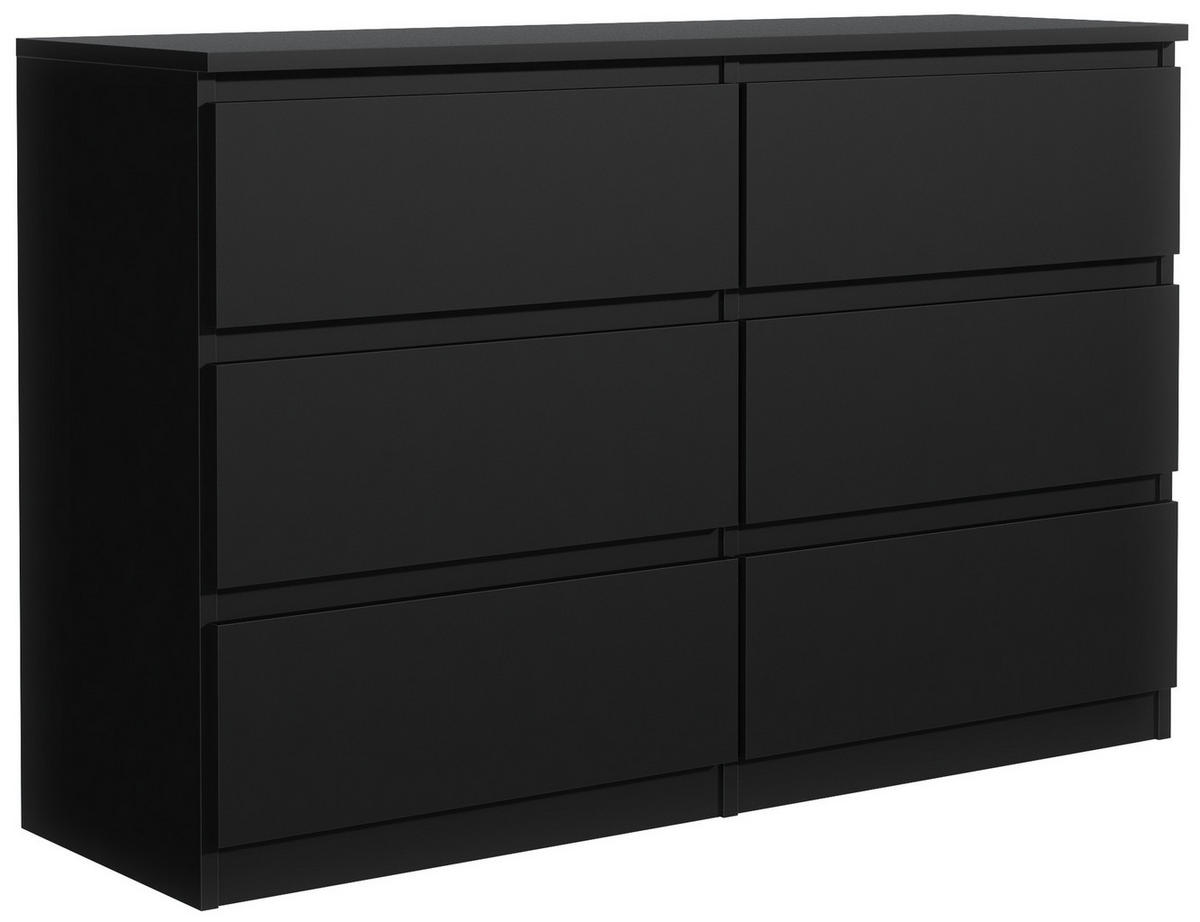 KOMMODE Schwarz 139/79/39 - Schwarz, Holzwerkstoff (139/79/39cm) - RAUMHIRSCH FURNITURE