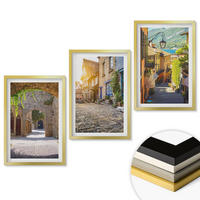 WANDBILDER 3er Set - 40x60 cm Goldrahmen - Charmante Steinstraßen - Goldfarben, Kunststoff (40/60cm) - ArtPrintCave