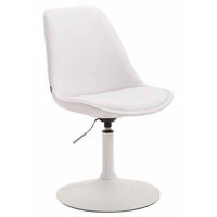 DREHSTUHL Lederlook weiß - Weiß, Textil/Metall (48/76/57cm) - CLP