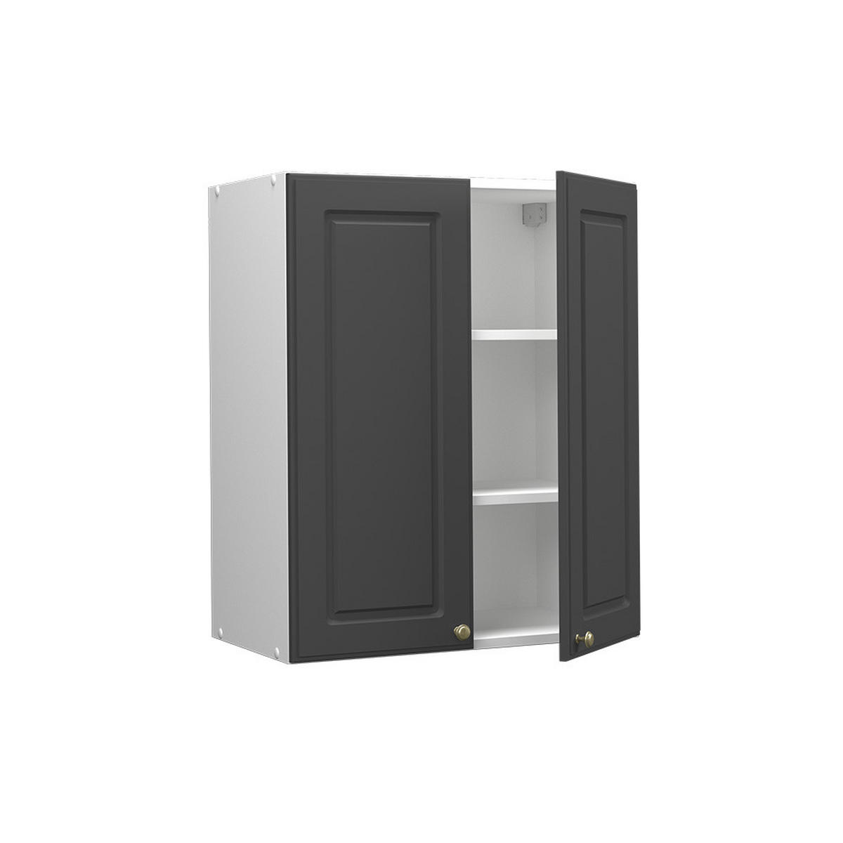HÄNGESCHRANK Fame-Line Anthrazit-Gold 60 cm - Anthrazit/Weiß, Holzwerkstoff (60/72/34.1cm) - Vicco
