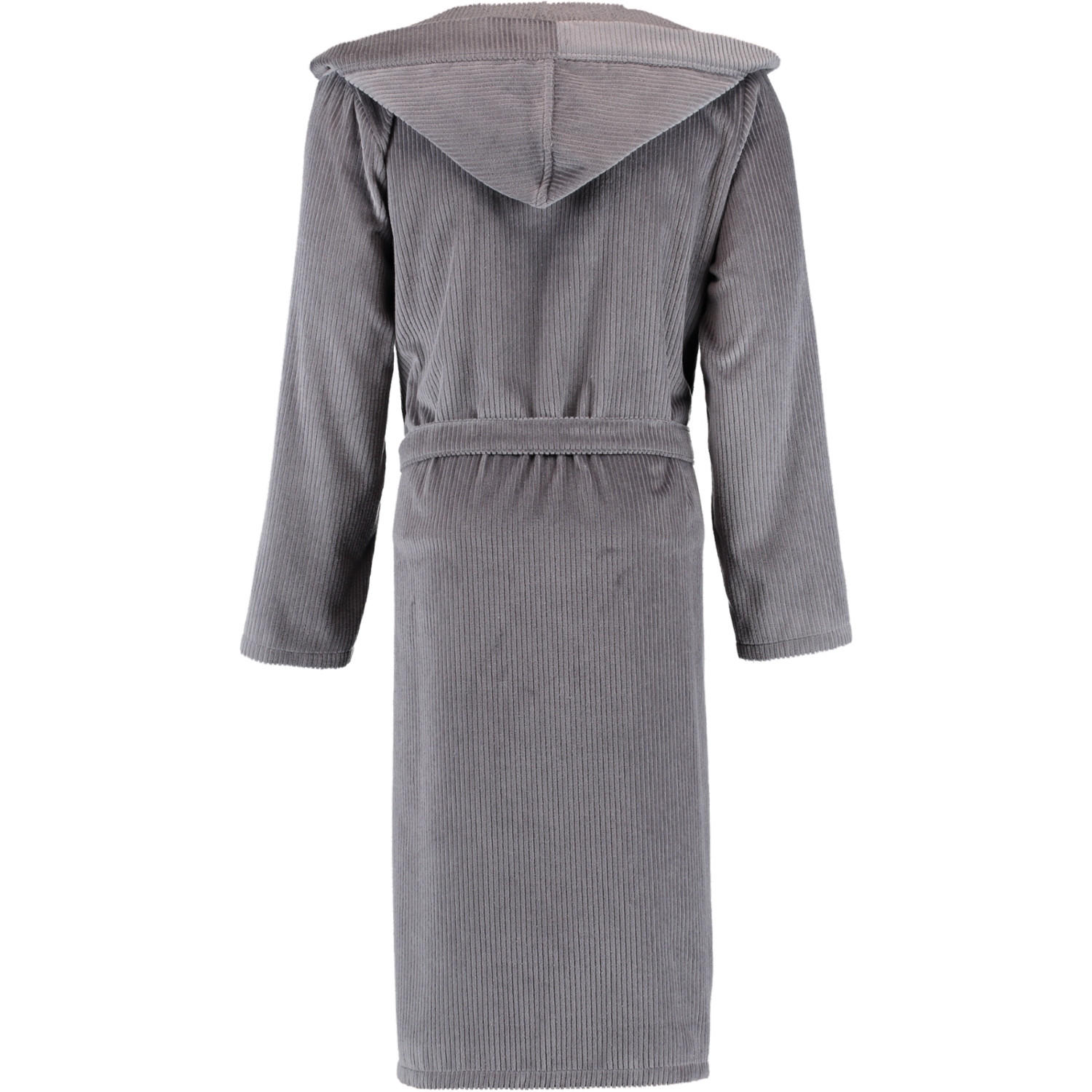 BADEMANTEL HERREN KAPUZE HOCH-TIEF-VELOURS 5703 STEIN - 763 - Grau, Textil (Snull) - Cawoe