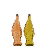 FLASCHE RUND (2ER SET) - Orange, Glas (12/33/12cm) - J-Line