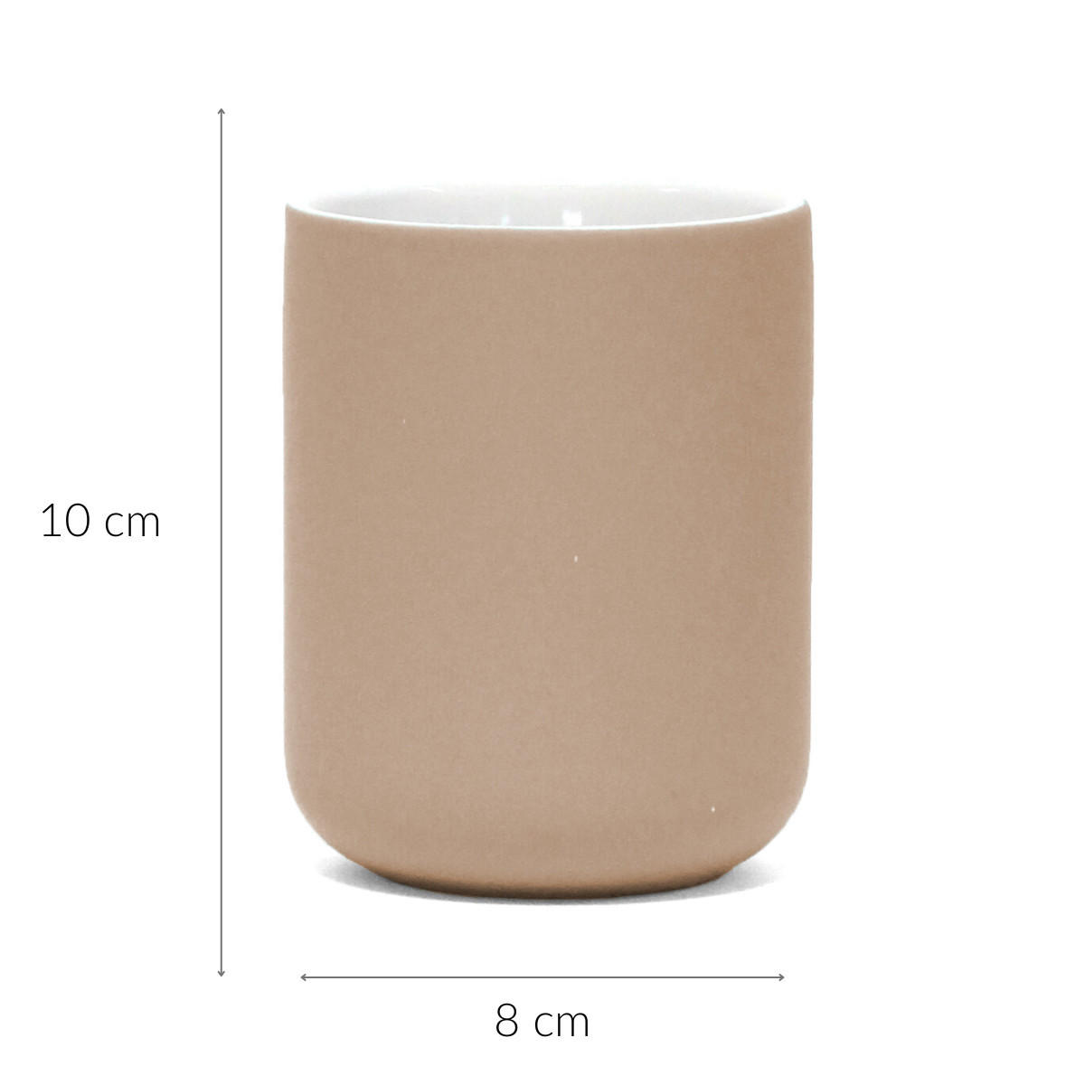 ZAHNBÜRSTENBECHER Mambo 8/10 cm - Beige, Keramik (8/10/8cm) - Douceur d´intérieur