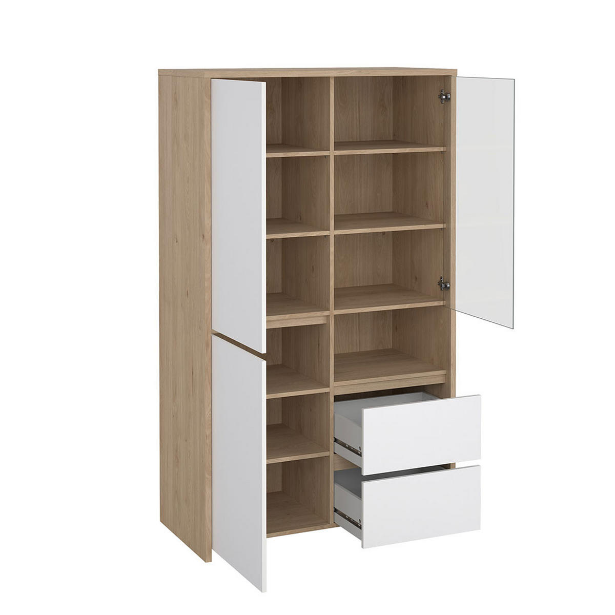 VITRINENSCHRANK, Next, Eiche, Holzwerkstoff, 100 x 49 x 171 cm - Eichefarben, Holzwerkstoff (100/171/49cm) - ebuy24