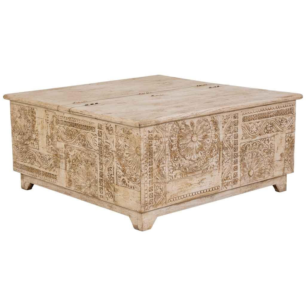 COUCHTISCH aus holz 100x100x47cm - Beige, Holz (100/100/47cm) - Wanderlust