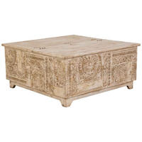 COUCHTISCH aus holz 100x100x47cm - Beige, Holz (100/100/47cm) - Wanderlust