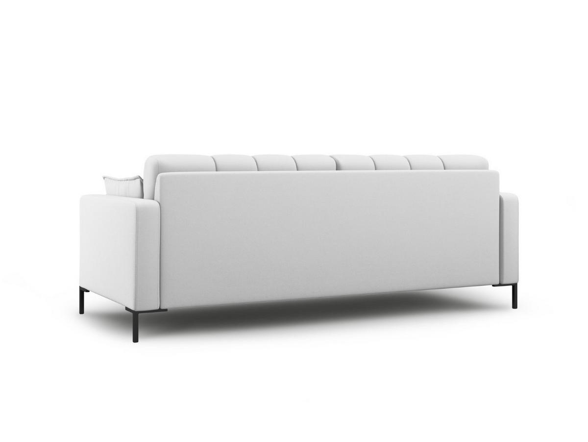 SOFA Mamaia aus strukturiertem Stoff hellgrau 3 Sitzplätze - Hellgrau, Textil (92/75/177cm) - Micadoni