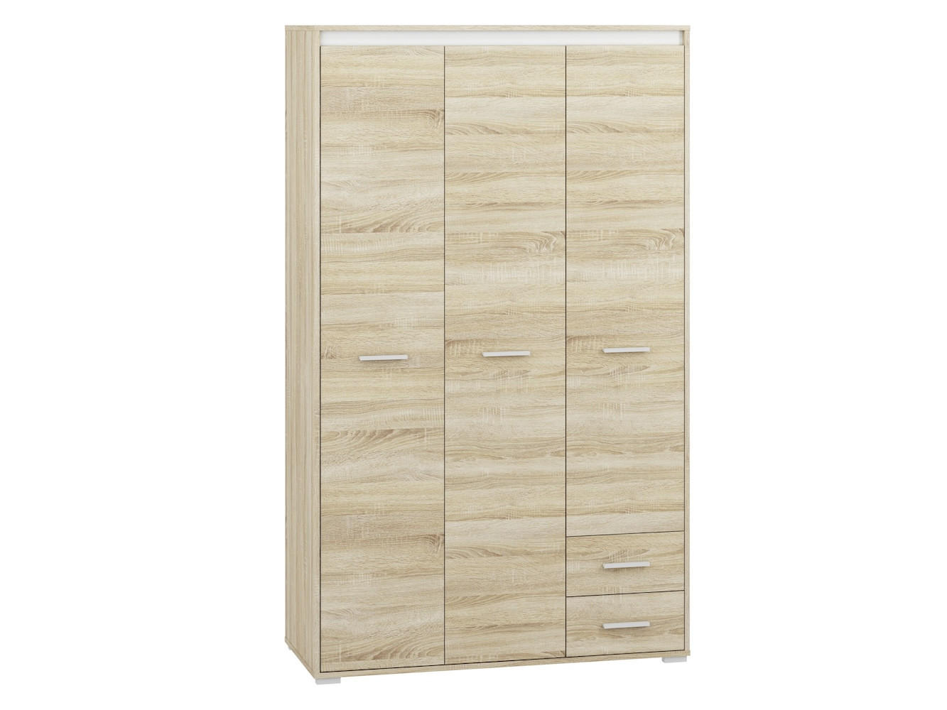 KLEIDERSCHRANK Avo Sonoma Eiche, Absetzung austauschbar 120 / 50 / 200cm - Braun/Sonoma Eiche, Holz/Holzwerkstoff (120/200/50cm) - Feldmann-Wohnen