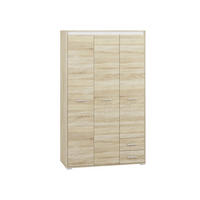 KLEIDERSCHRANK Avo Sonoma Eiche, Absetzung austauschbar 120 / 50 / 200cm - Braun/Sonoma Eiche, Holz/Holzwerkstoff (120/200/50cm) - Feldmann-Wohnen