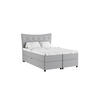 BOXBETT Nevada 140 x 200 cm Doppelbett mit hochwertiger Bonell-Matratze und Topper - grau - Grau, Holz (140/200cm) - Homesy