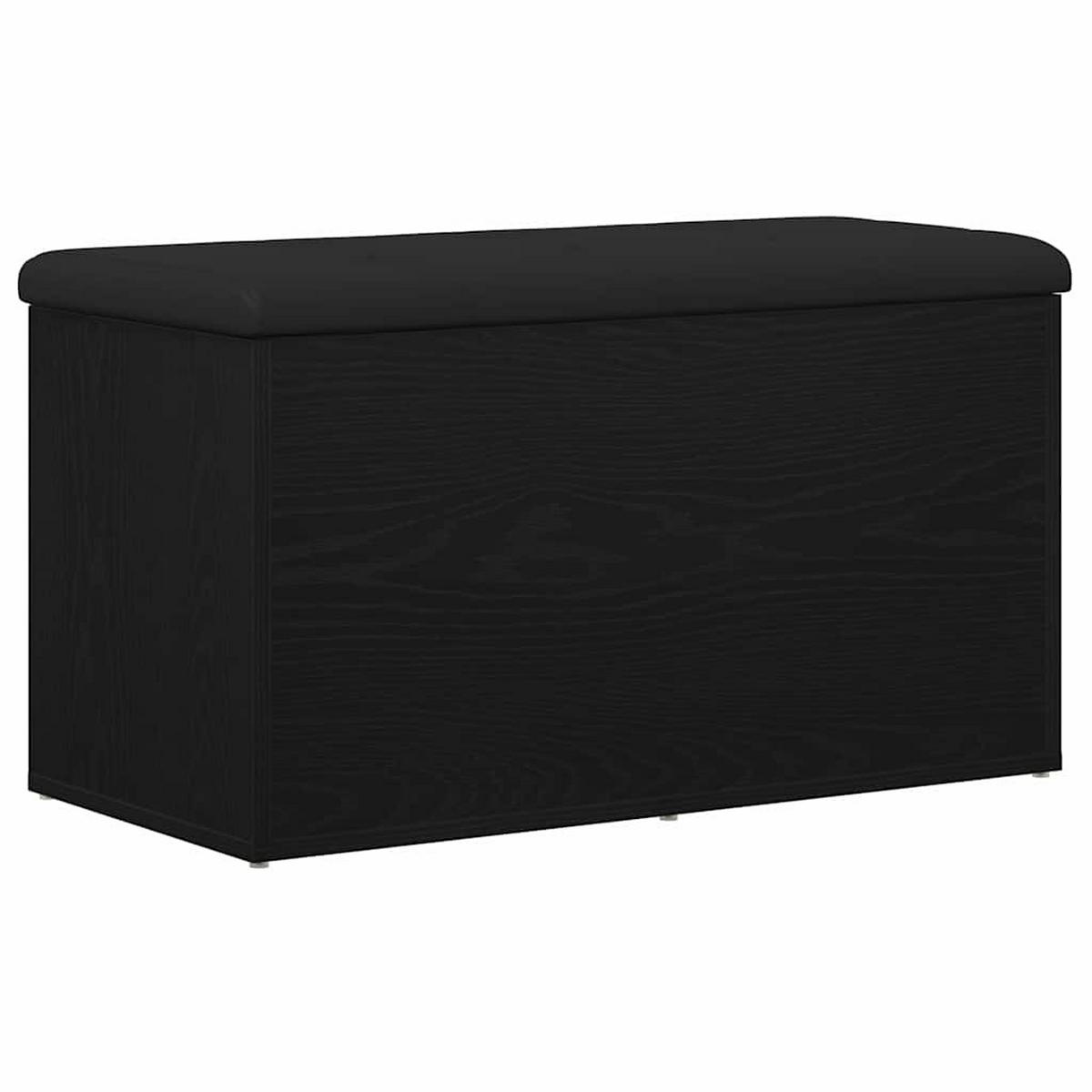 SITZBANK Jona mit Stauraum Schwarz Eichen-Optik 82x42x45 cm - Schwarz, Holz (82/45/42cm) - DELUKE