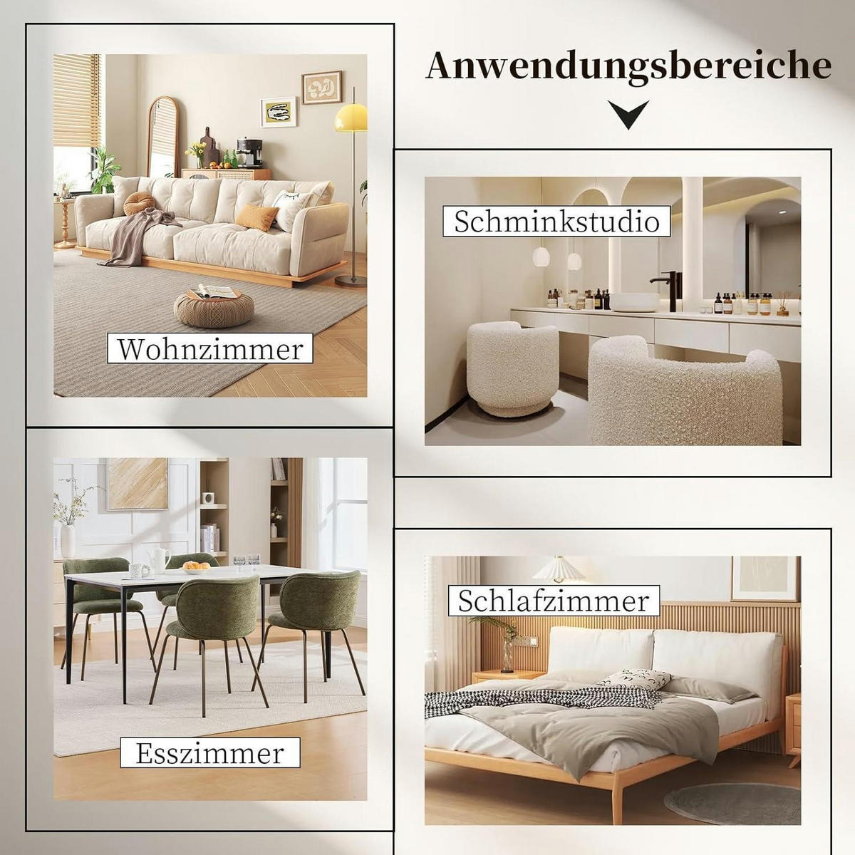 ESSZIMMERSTÜHLE 4er Set aus Chenille mit Metallbeinen, oliv - Olivgrün, Textil (52/80/46.5cm)