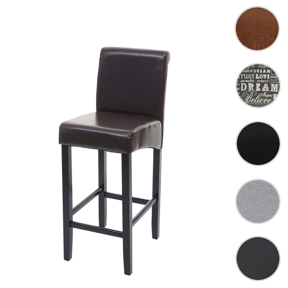 BARHOCKER Braun - Braun, Leder (39/105/53cm) - MCW