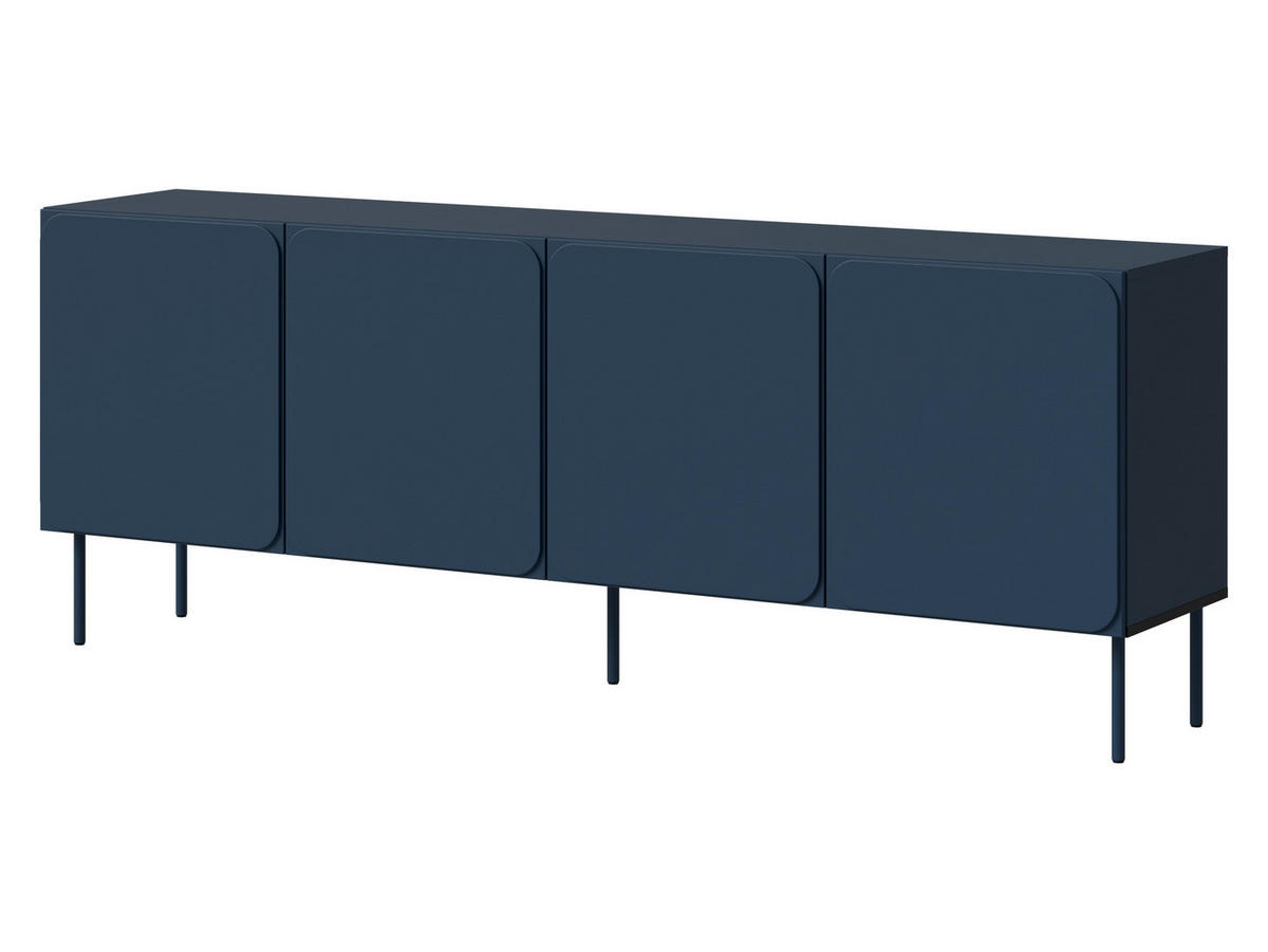 SIDEBOARD Rafael 200 4D - Blau, Holzwerkstoff/Metall (200/76/40cm) - MIRJAN24