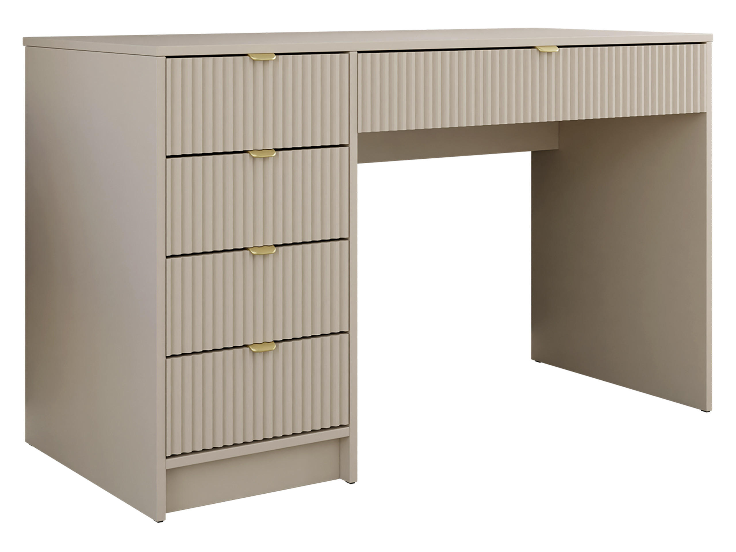 SCHREIBTISCH Tireno - Sandfarben/Goldfarben, Holzwerkstoff/Metall (55/120/76cm) - MIRJAN24