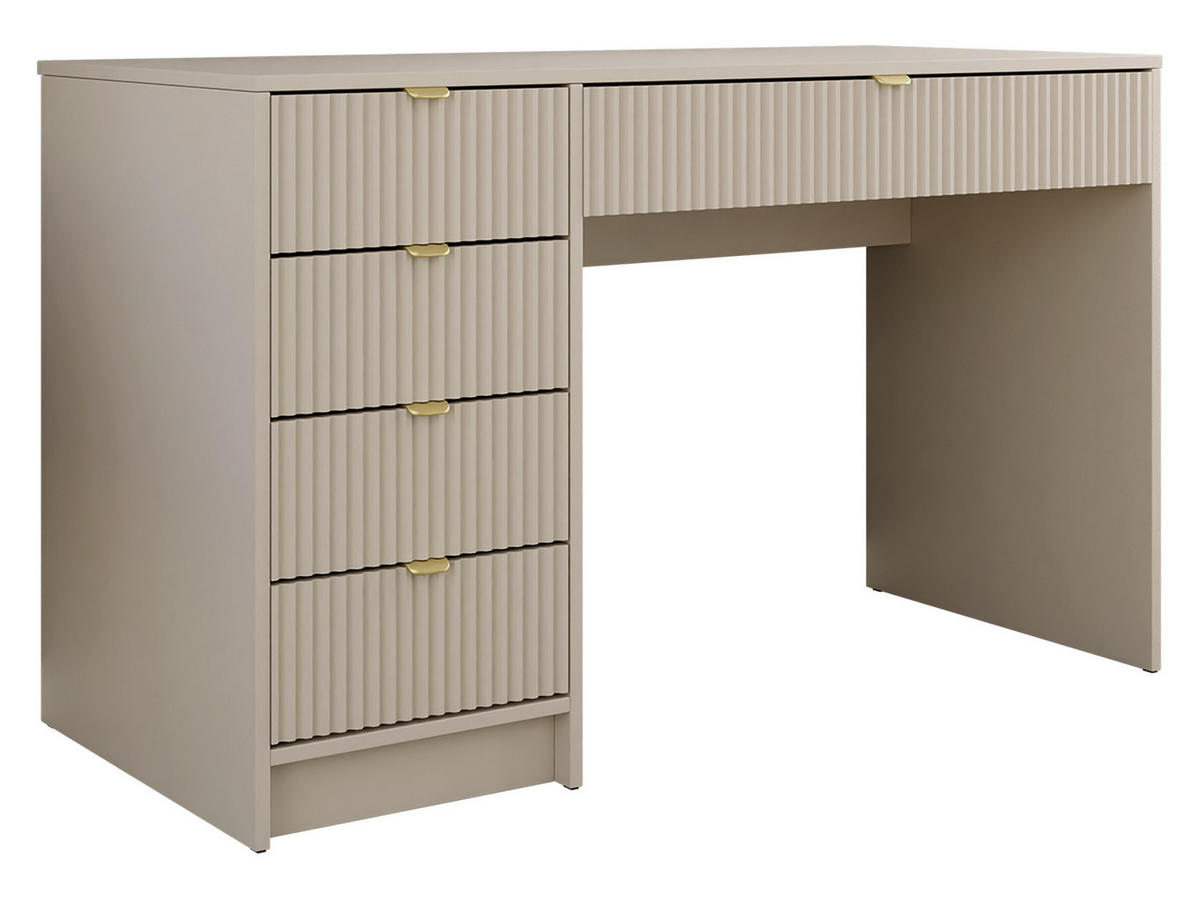 SCHREIBTISCH Tireno - Sandfarben/Goldfarben, Holzwerkstoff/Metall (55/120/76cm) - MIRJAN24