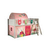KINDERBETT Karyl 208x114x135 Massivholz Weiß Textilset Spring 4 - Hellrosa/Weiß, Holz (90/200cm) - 58aufmkessel