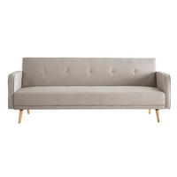 SOFA Verstellbar 3-Sitzer Skandinavisches Design Naturfarbe ULLA - Naturfarben, Textil (82.5/80.5/205cm) - Miliboo