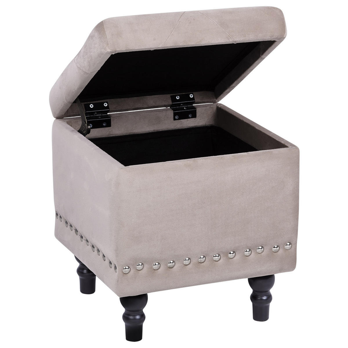 POUF Beige Loretto - Beige, Textil (37/40/37cm) - Beliani