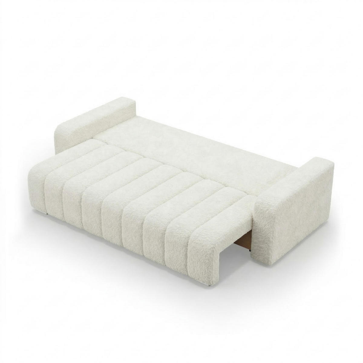 SOFA 3-SITZER MIT SCHLAFFUNKTION ABRIELLE Creme - Creme, Textil (97/87/227cm) - Mebligo