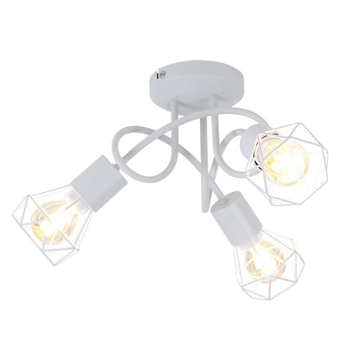 LED DECKENLEUCHTE Metall Weiß Rund - Weiß, Metall (36/36/20cm) - Globo Lighting