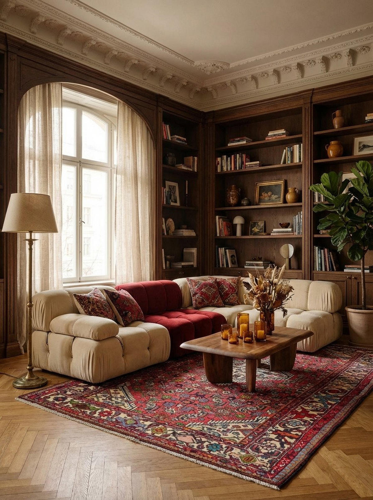 TEPPICH Assadabad Rot 198/121 cm Schurwolle - Rot, Textil (121/198cm) - Looma