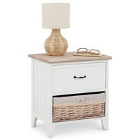 NACHTKOMMODE PROVENCE - Weiß, Holz (42/46/31cm) - IDIMEX