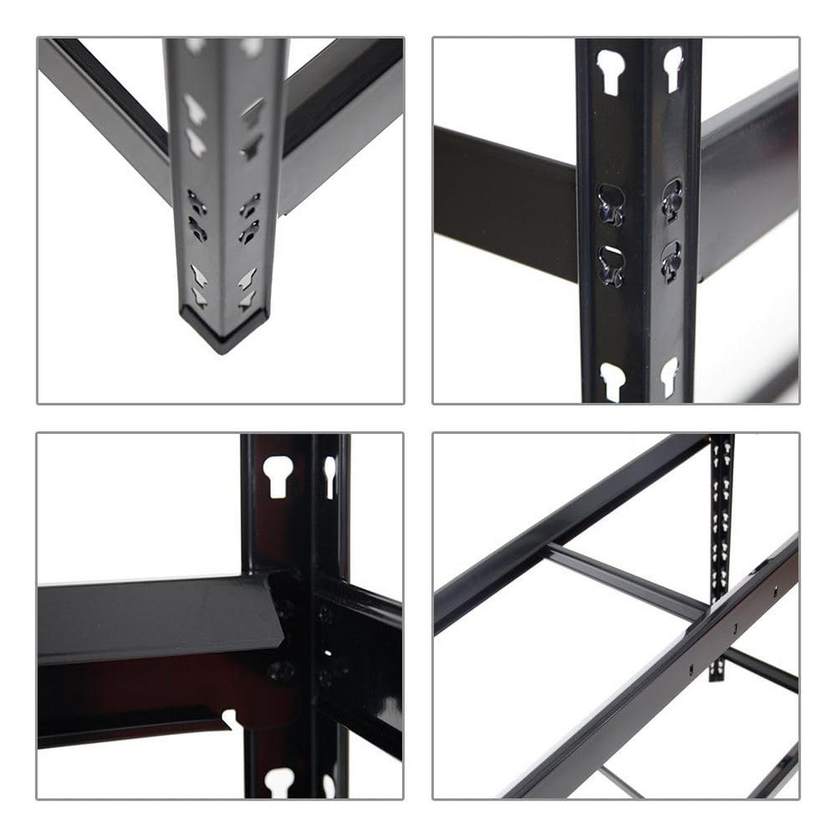 REIFENREGAL Tiger XL 2er-Set mit 2x 200x180x45 cm 300 kg Fachlast bis zu 42 Reifen Schwarz - Schwarz, Metall (360/200/45cm) - PROREGAL