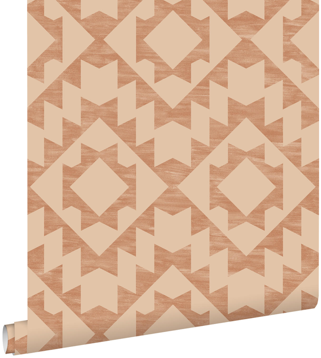 TAPETE Marrakescher Aztec-Teppich 53 cm x 10.05 m - Terracotta, Papier (53/1000cm) - ESTAhome
