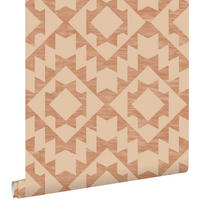 TAPETE Marrakescher Aztec-Teppich 53 cm x 10.05 m - Terracotta, Papier (53/1000cm) - ESTAhome
