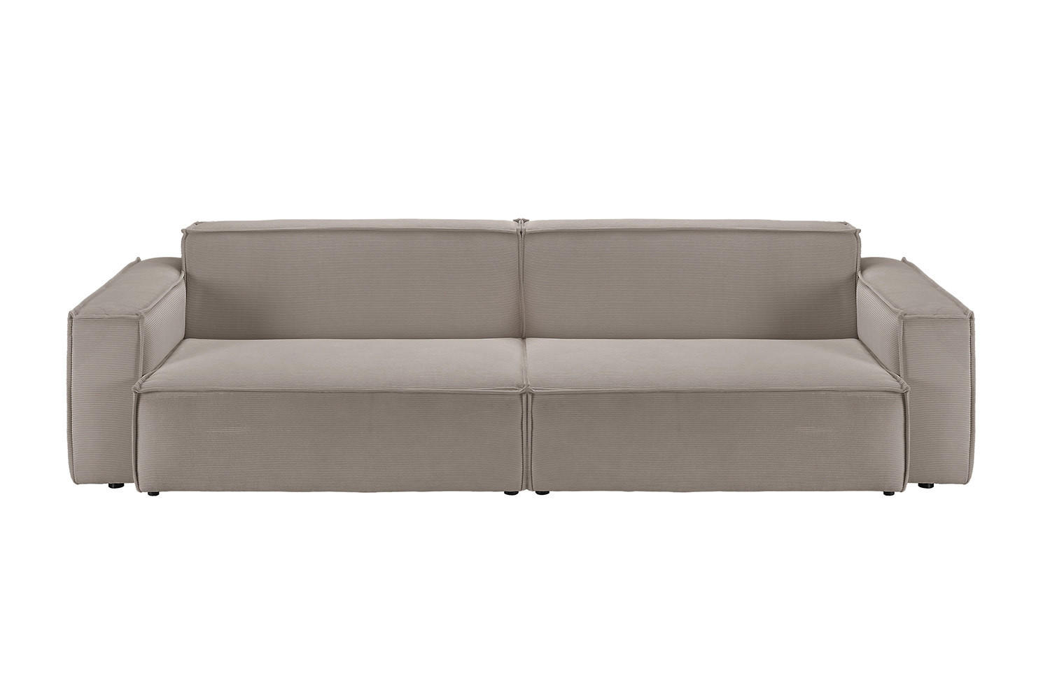 SOFA SAMU Grau Cord - Schwarz/Grau, Textil (236/72/106cm) - KAWOLA