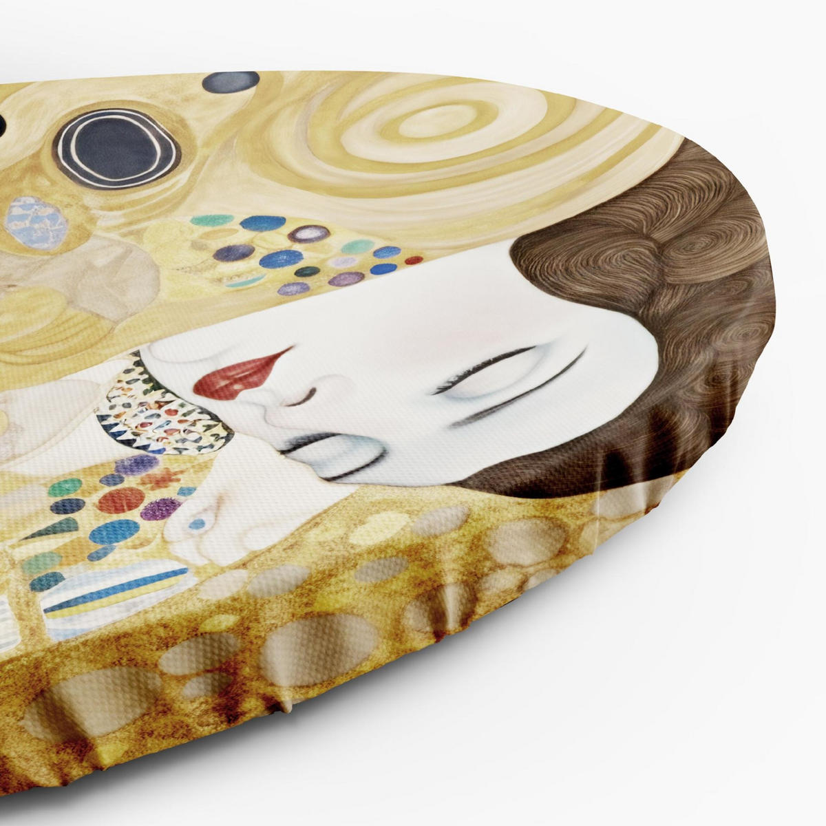 RUNDES BILD Gold 60/60 cm - Goldfarben, Textil (60/60cm) - KUNSTLOFT