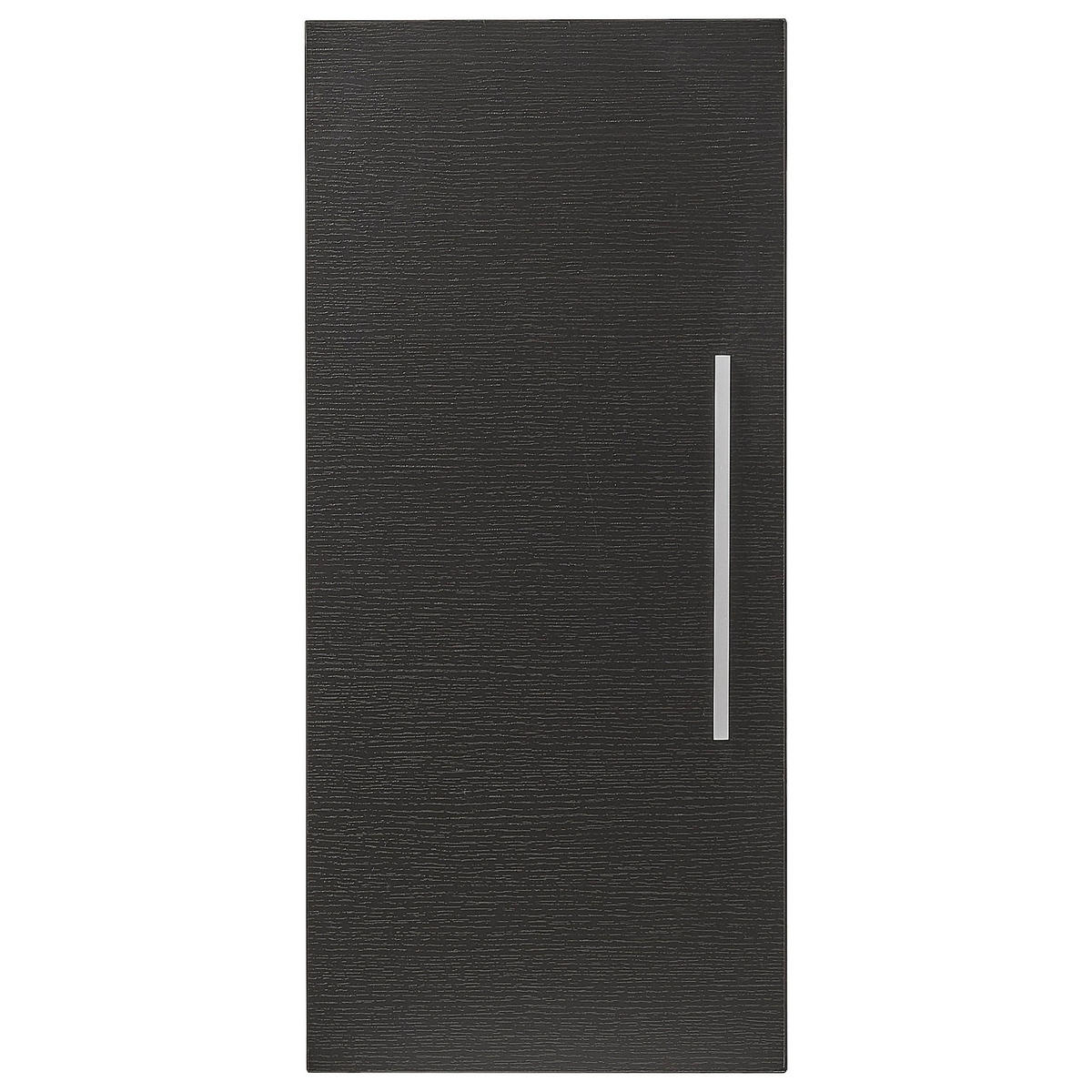BADRUMSVÄGGSKÅP svart Bilbao - Svart/Silverfärgad, Träbaserade material (40/88/35cm) - Beliani
