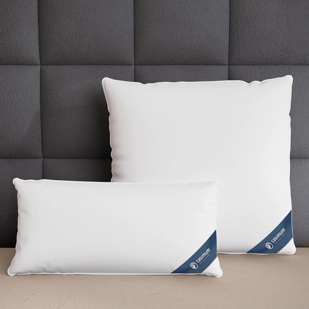 KOPFKISSEN 80x80 cm weich & stützend, Daunenkissen 60% Daunen - Weiß, Textil (80/80cm) - casimum