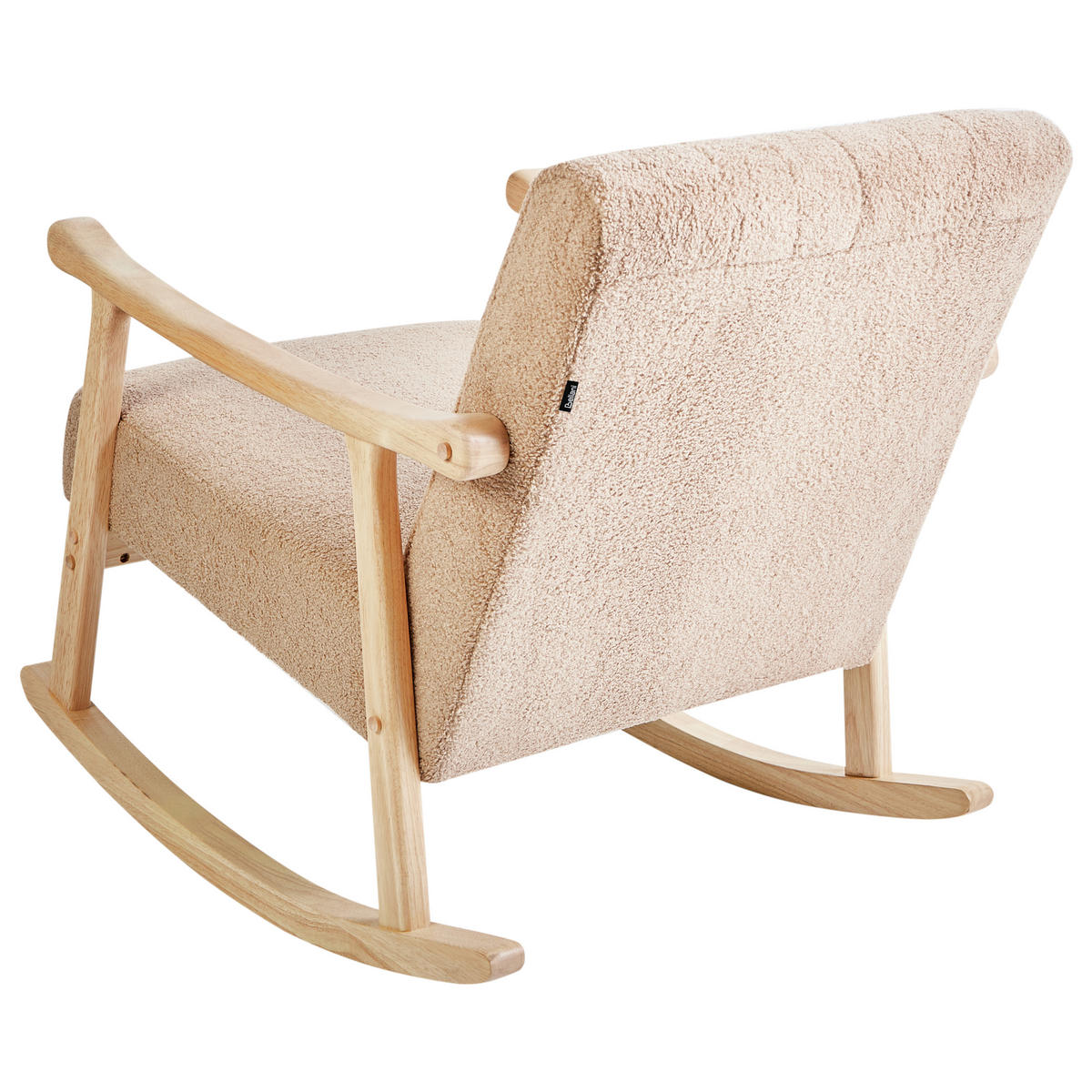 SCHAUKELSESSEL Hellbraun Leknes - Hellbraun/Beige, Textil (63/78/96cm) - Beliani