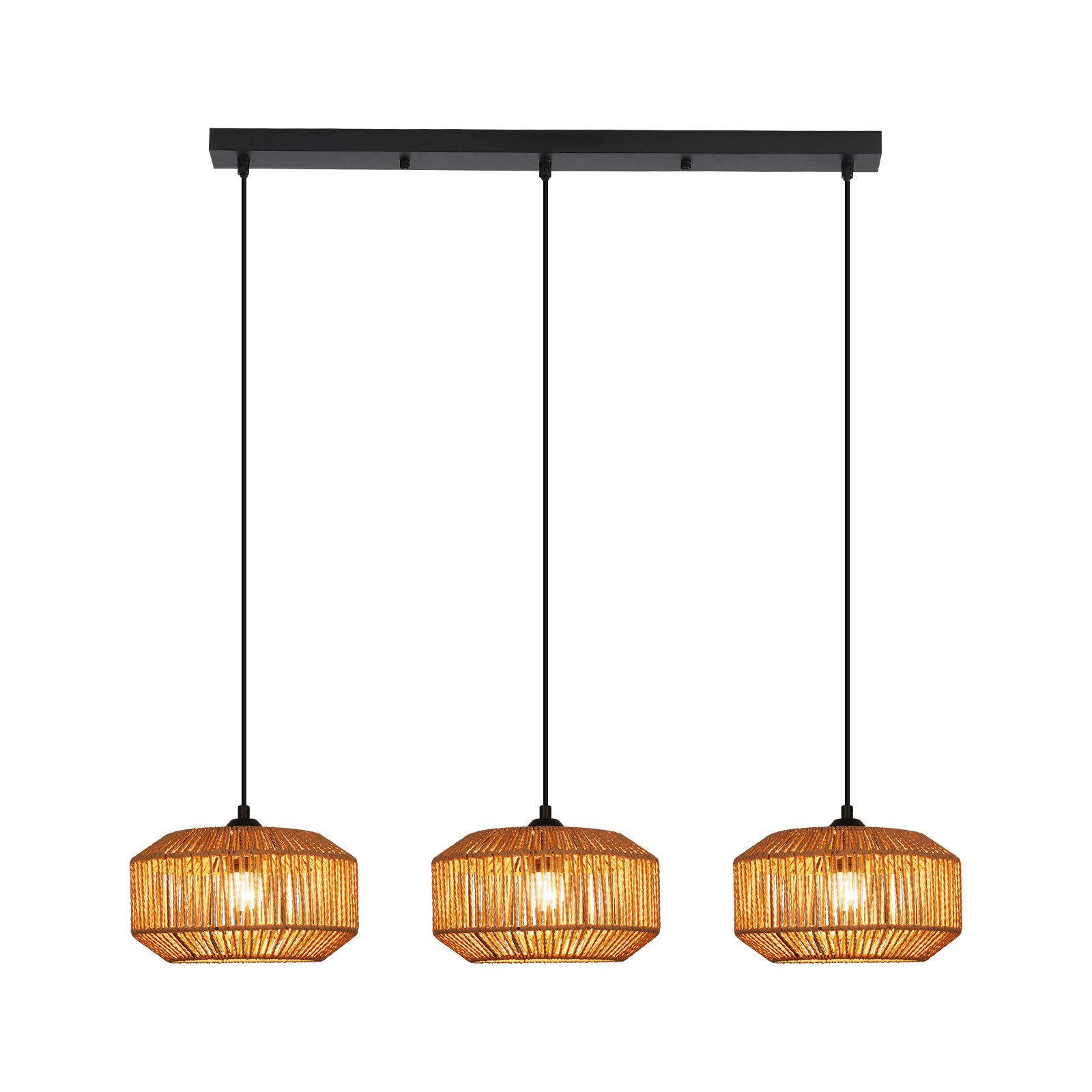 PENDELLEUCHTE BIELEFELD Ⅲ 71/15/150 cm - Schwarz, Metall (71/15/150cm) - Nettlife