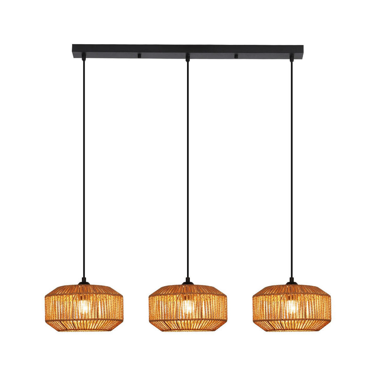 PENDELLEUCHTE BIELEFELD Ⅲ 71/15/150 cm - Schwarz, Metall (71/15/150cm) - Nettlife