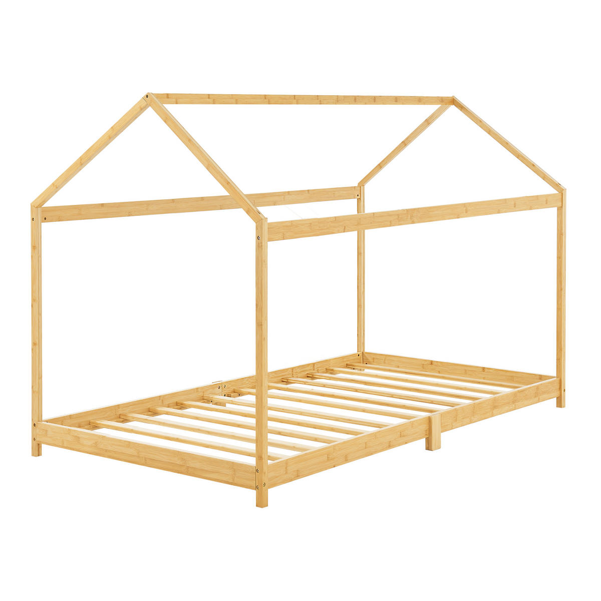 HAUSBETT Vindafjord - Naturfarben, Holz (90/200cm) - [en.casa]