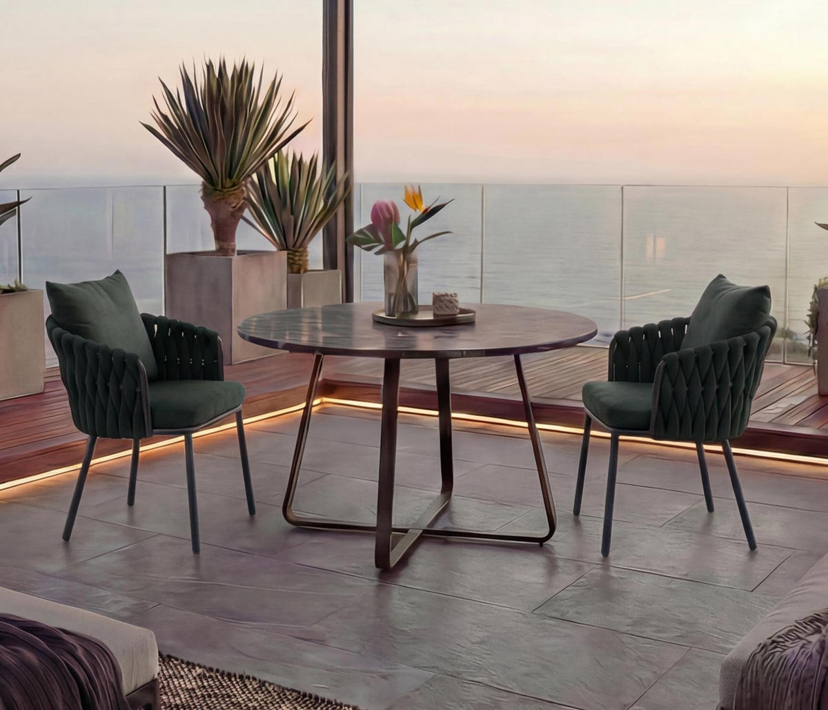 ZÁHRADNÁ STOLIČKA Zelená - zelená, kov (56/71/57cm) - MCW