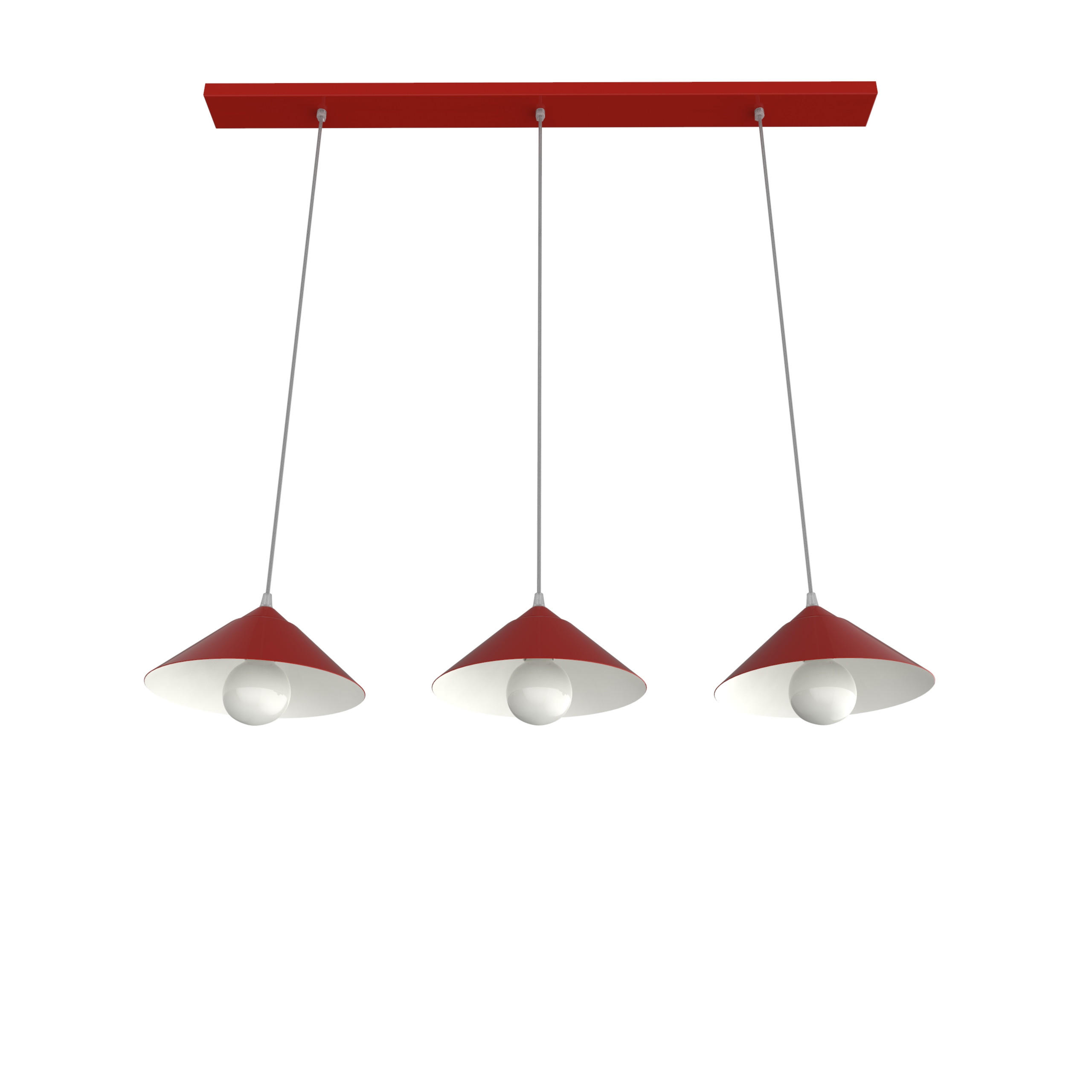 HÄNGELEUCHTE - Rot, Metall (25/100/120cm) - Lumicom
