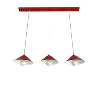 HÄNGELEUCHTE - Rot, Metall (25/100/120cm) - Lumicom